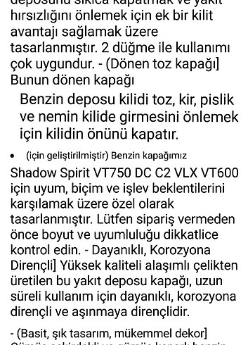 Motosiklet Kilitli Benzin Depo Kapağı - Görsel 8