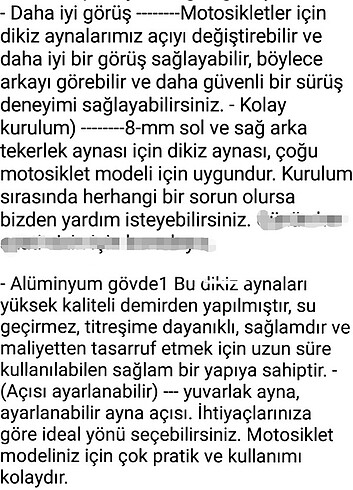 Motosiklet kaliteli çiftli gümüş renk dikiz Ayna - Görsel 7