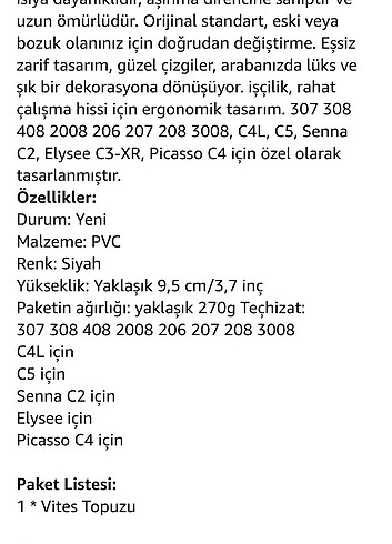 Peugeot ve Citroën uyumlu manuel Vites topuzu - Görsel 4