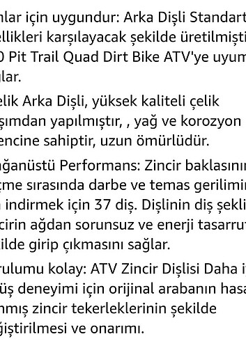 Motosiklet ve ATV Zincir Dişlisi - Görsel 6