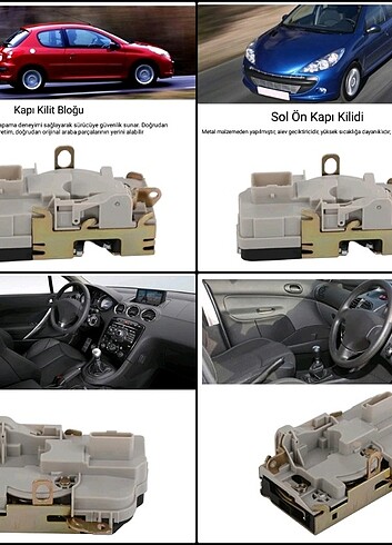 Peugeot 206, 207, 306 ve Citroën C2 Kapı Kilidi Bloğu - Görsel 8