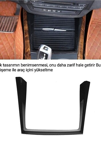 BMW X5 Su Bardağı Tutucu çevresi karbon fiber kaplama - Görsel 3