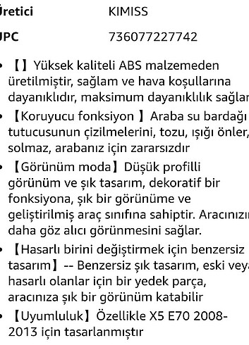 BMW X5 Su Bardağı Tutucu çevresi karbon fiber kaplama - Görsel 9