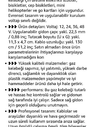 Scooter ve Motosiklet Gaz Kolu & Kelebeği - Görsel 9