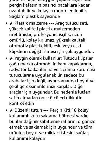 415 parça Araç Klips, Vida, Somun, Tutucu - Görsel 10