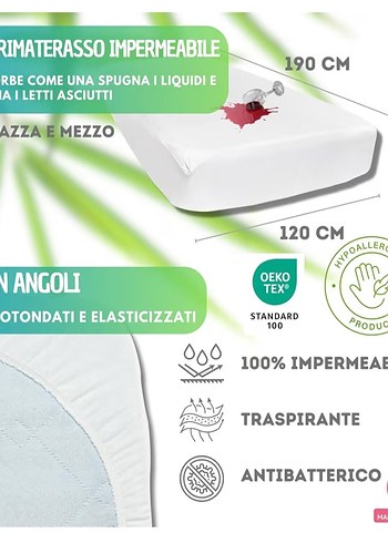 Bambu Malzeme Su Geçirmez Yatak Koruyucu 120x190x30= 1.5 Kişilik - Görsel 5