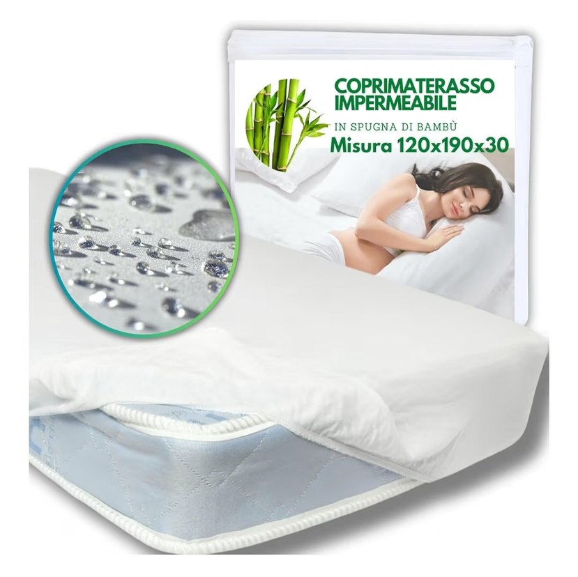 Bambu Malzeme Su Geçirmez Yatak Koruyucu 120x190x30= 1.5 Kişilik - Görsel 2