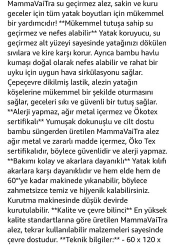 Bambu Malzeme Su Geçirmez Yatak Koruyucu 160x190x30 Çift Kişilik - Görsel 12