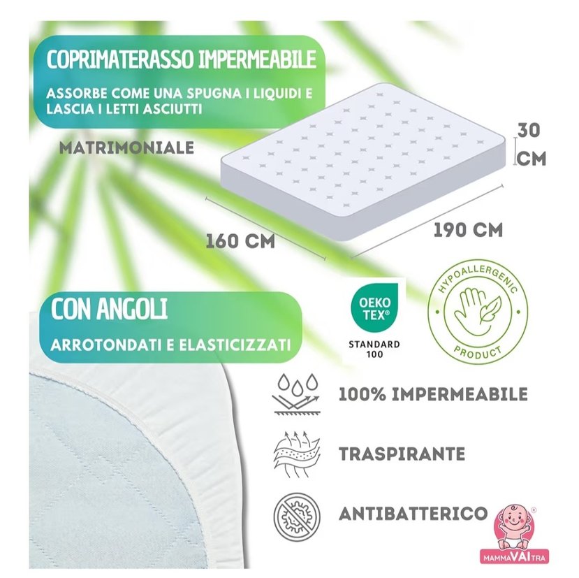 Bambu Malzeme Su Geçirmez Yatak Koruyucu 160x190x30 Çift Kişilik - Görsel 5