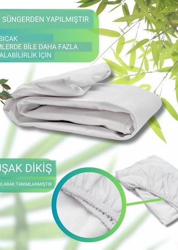 Bambu Malzeme Su Geçirmez Yatak Koruyucu 80x190x30 Tek Kişilik - Görsel 8