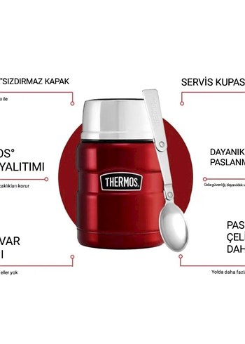 Thermos SK3000Paslanmaz Çelik Yemek Termosu 0.47L sıfır/faturalı - Görsel 5