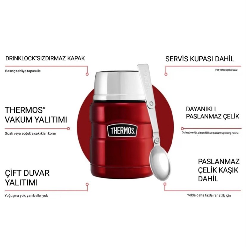 Thermos SK3000Paslanmaz Çelik Yemek Termosu 0.47L sıfır/faturalı - Görsel 5