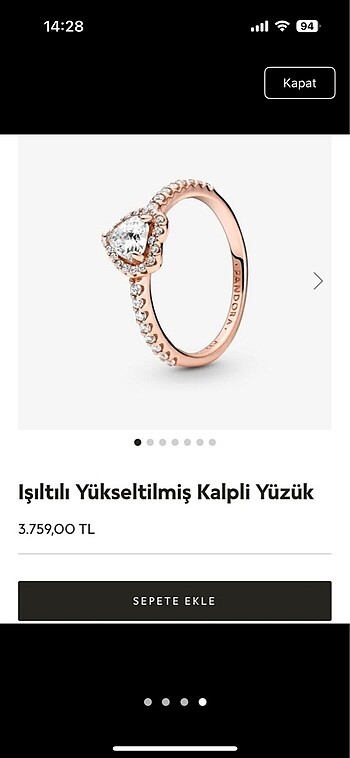 Orijinal Pandora Yüzük