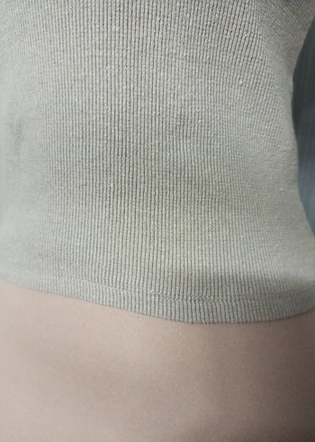 Kadın Bej Yüksek Yaka Omuz Detaylı Triko - Görsel 7