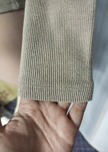 Kadın Bej Yüksek Yaka Omuz Detaylı Triko - Görsel 6