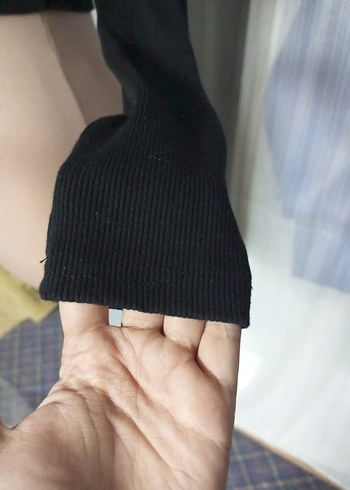 Siyah Yüksek Yakalı Kadın Triko - Görsel 5