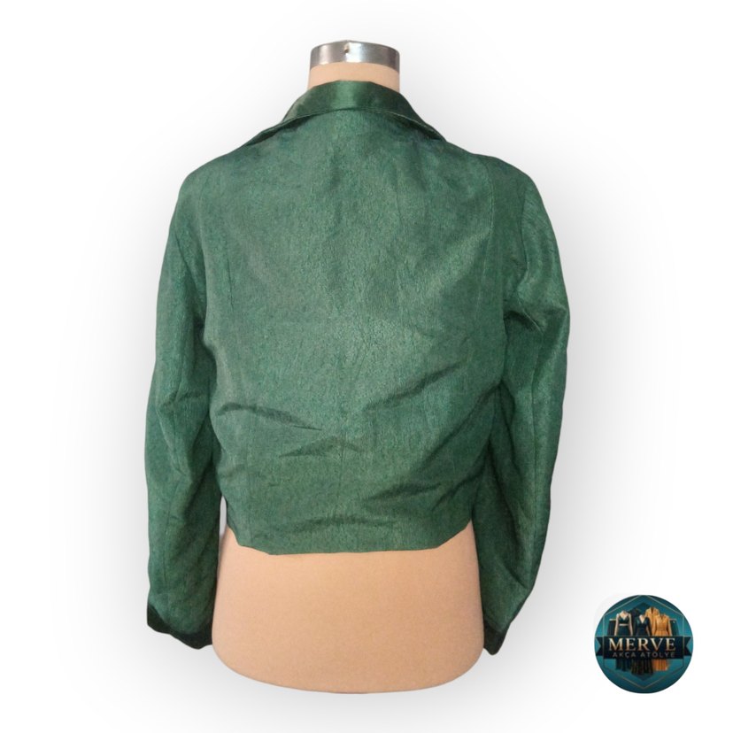 Kadın Haki Midi Boy Ofis Ceket - Görsel 3