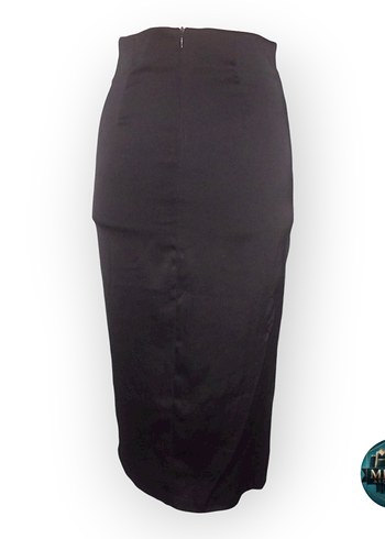 Uzun Siyah  Kadın Midi Etek - Görsel 3