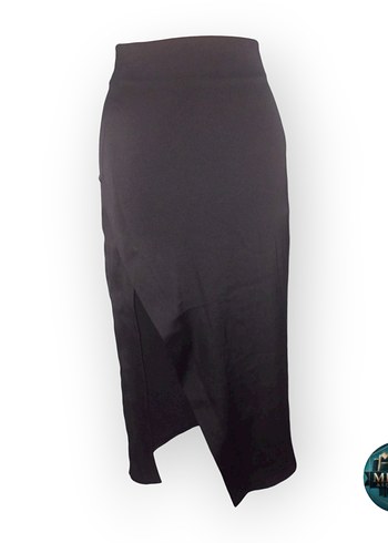 Uzun Siyah  Kadın Midi Etek - Görsel 2