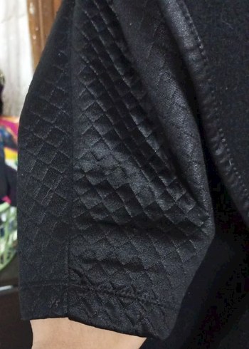 Siyah Kolları Detaylı Ceket - Görsel 6