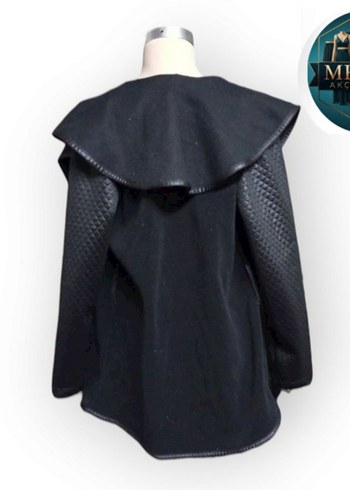 Siyah Kolları Detaylı Ceket - Görsel 4