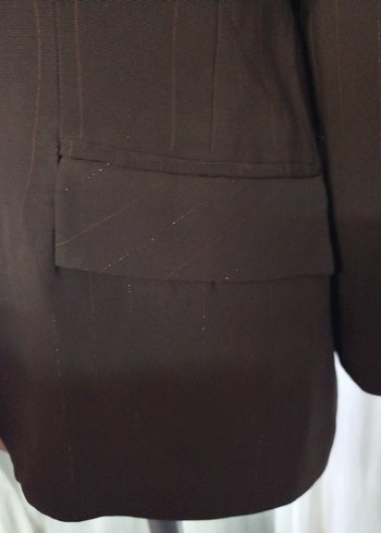 Kahverengi Kadın Ofis Blazeri - Görsel 6