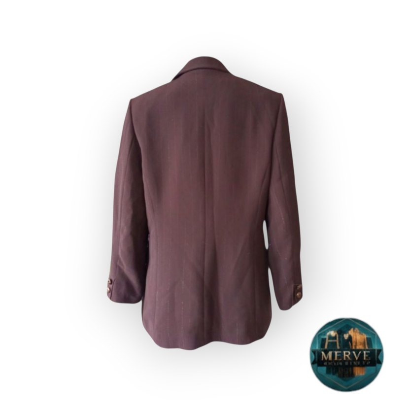 Kahverengi Kadın Ofis Blazeri - Görsel 3