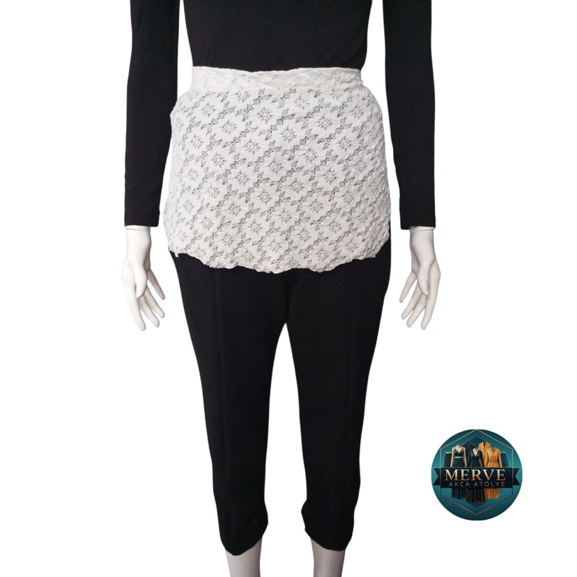 Özel Tasarım Dantel Detaylı Pantolon - Görsel 2