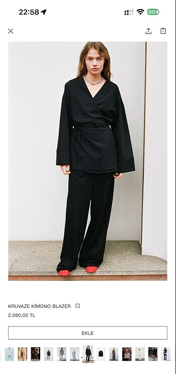 Zara ikili kimono takım