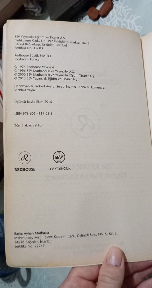 Redhouse İngilizce-Türkçe Büyük Sözlük - Görsel 2