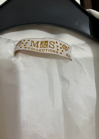 Kadın Beyaz Düğmeli Midi Blazer - Görsel 4