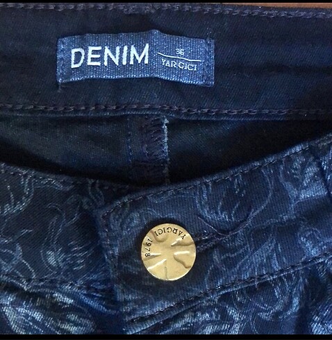 36 Beden mavi Renk Yargıcı kadın denim.