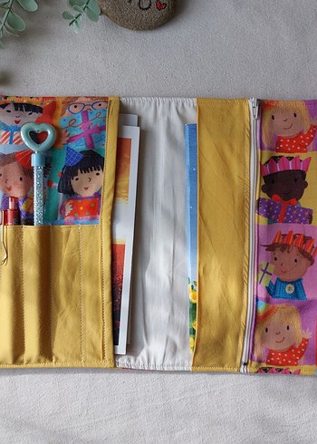 Çocuk Temalı Renkli Çok Bölmeli Planlayıcı, Kitap Yuvası - Görsel 3