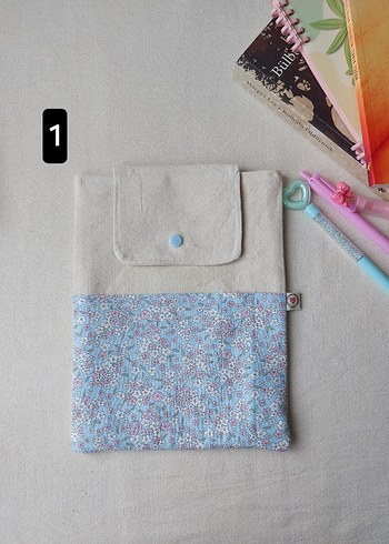 Pastel Renkli Çiçek Desenli Kitap Kılıfı - Görsel 8