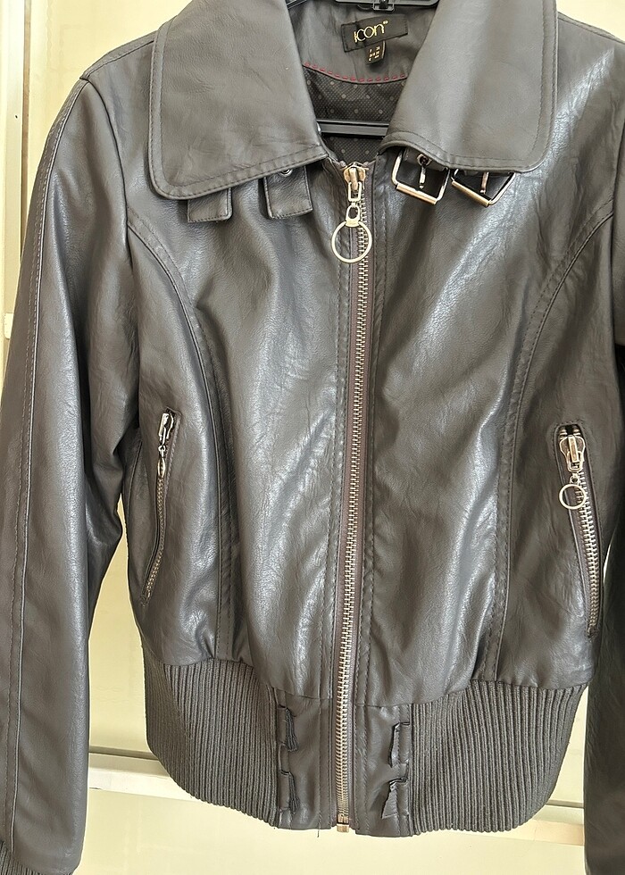 Suni Deri Ceket - Görsel 5