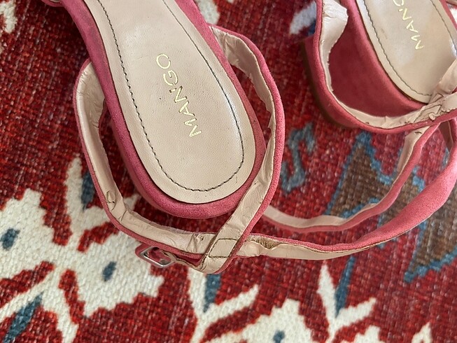 Pembe Mango Topuklu Ayakkabı - Görsel 5