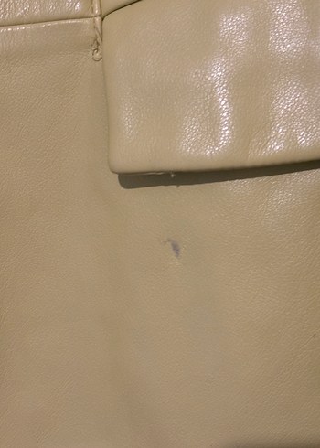 Sarı Deri Düğmeli Bershka Blazer Ceket - Görsel 3