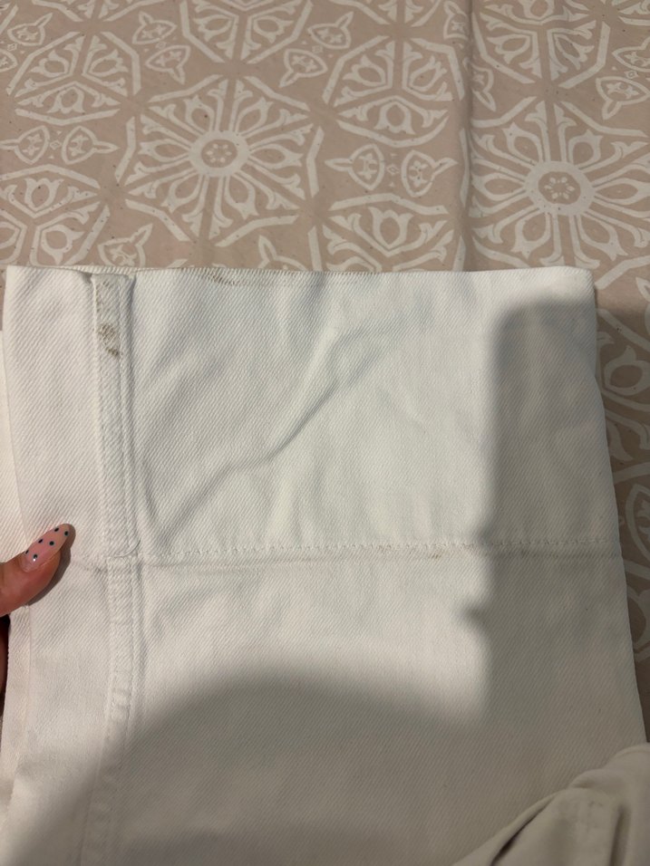 Zara Beyaz Rahat Kesim Kot Pantolon - Görsel 3