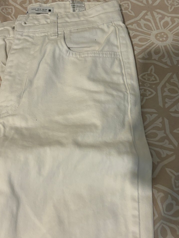 Zara Beyaz Rahat Kesim Kot Pantolon - Görsel 4