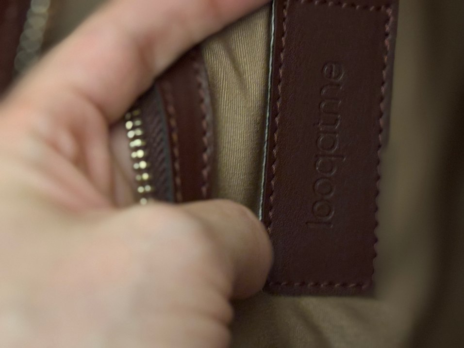 Bordo Deri (suni deri) bilgisayar çantası - Görsel 5