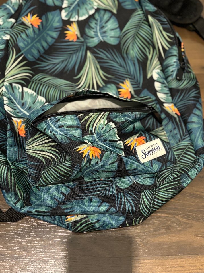 Yeşil Desenli Kadın Sırt Çantası - Görsel 2