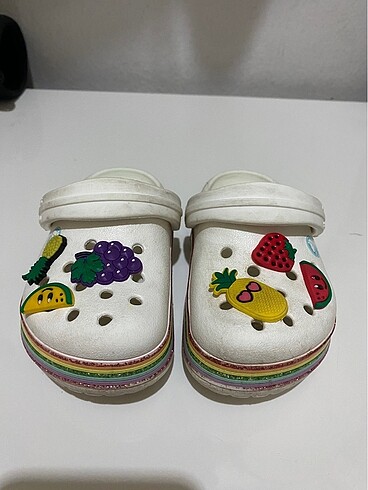23 Beden beyaz Renk Crocs crocband çocuk terlik c7
