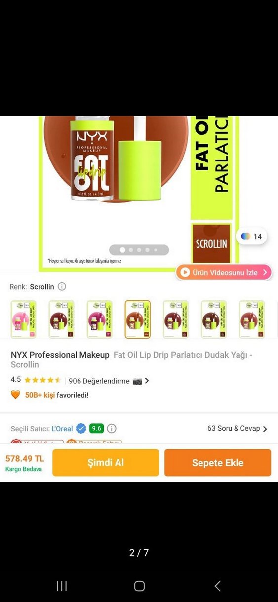 NYX Parlak renkli Dudak Parlatıcısı fat oil scrollin - Görsel 2