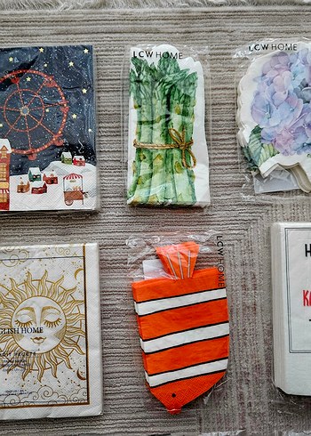 ACIKLAMA  karışık desenli peçeteler - Görsel 3