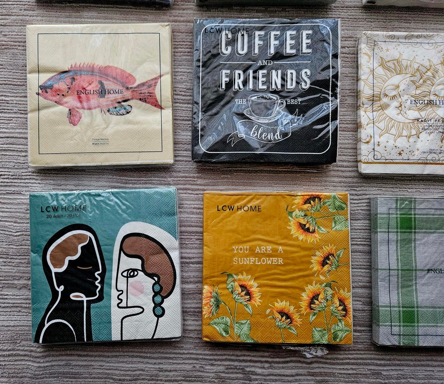 ACIKLAMA  karışık desenli peçeteler - Görsel 4