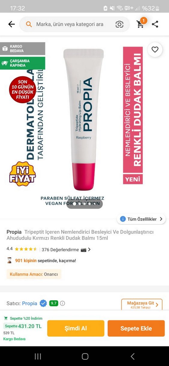 Pembe PROPIA Dudak Parlatıcısı - Görsel 2