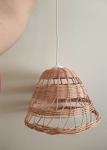 Ikea bambu hasır avize bohem