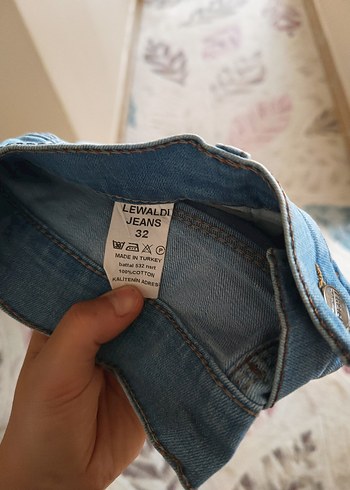 32 Beden buz rengi kot pantolon