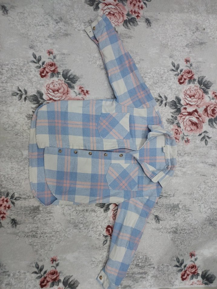 Mavi Düğmeli Gömlek 10-11 yaş - Görsel 2