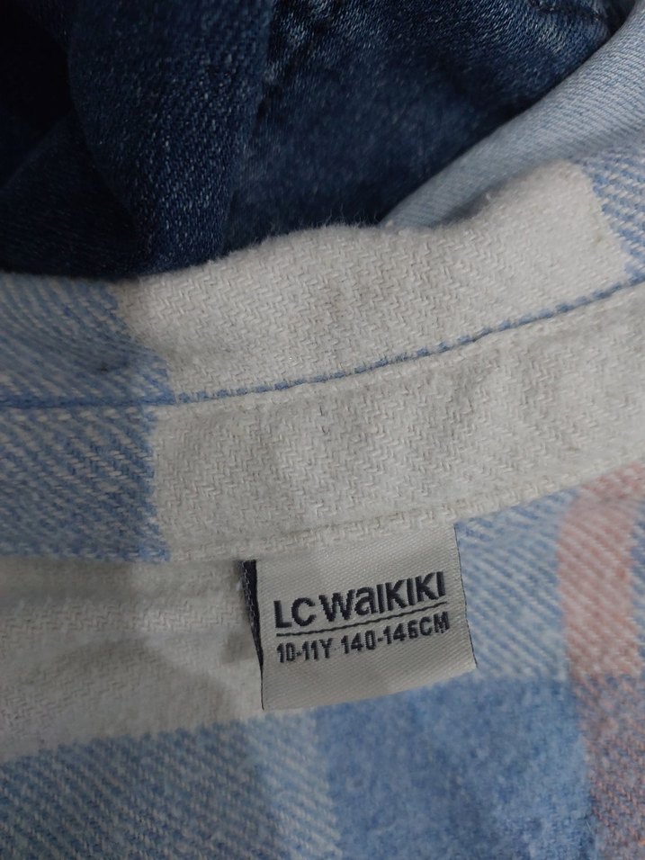 Mavi Düğmeli Gömlek 10-11 yaş - Görsel 4